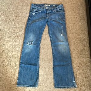 Women’s BKE Stella Boot Cut Distressed Jean. Size 29 x 31 1/2